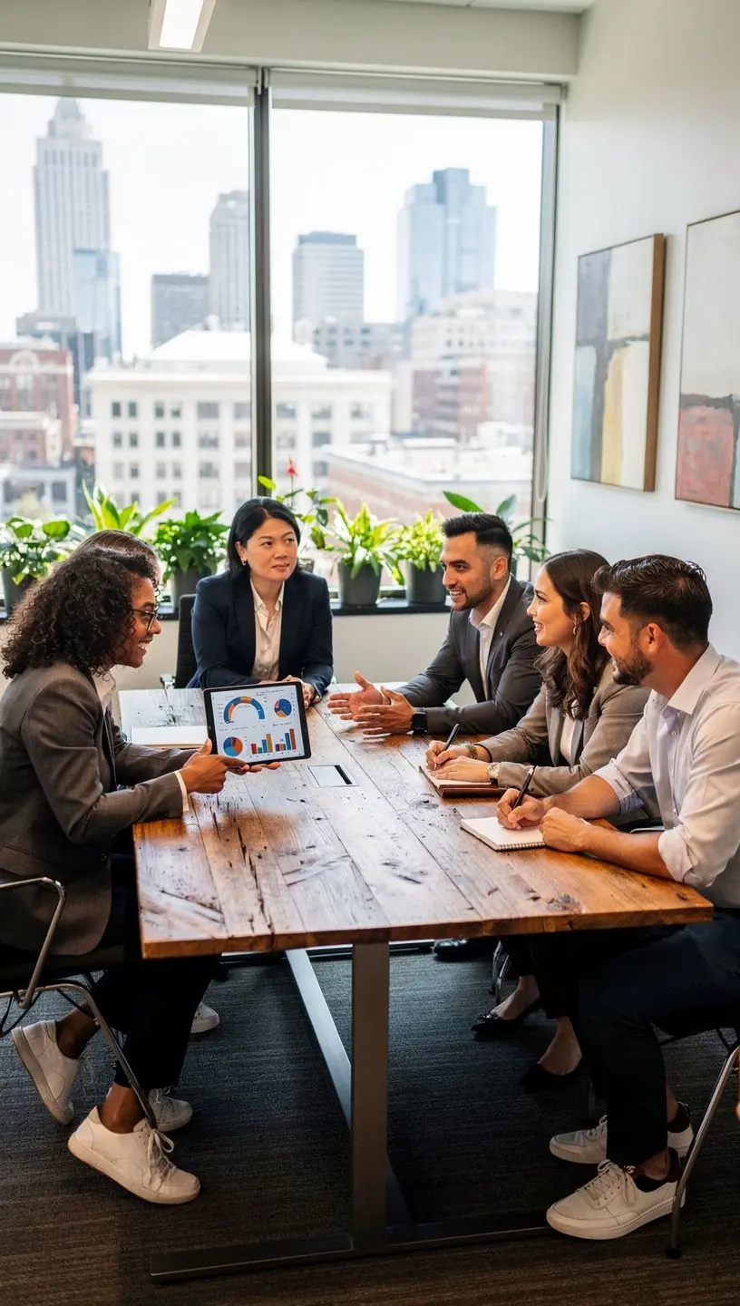 Professional business solutions illustration